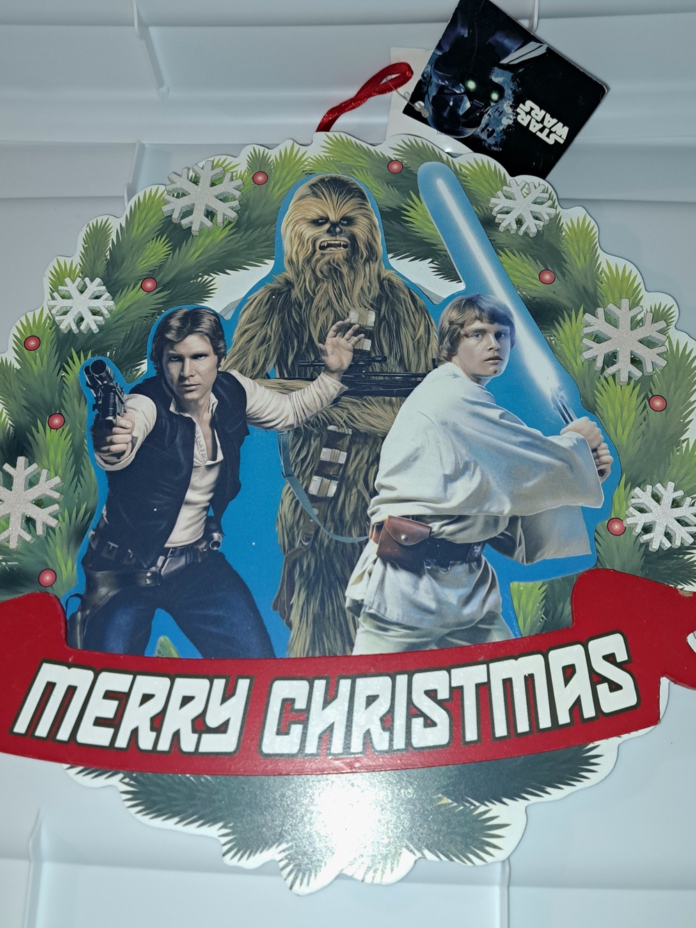 Star Wars Merry Christmas Wreath Sign